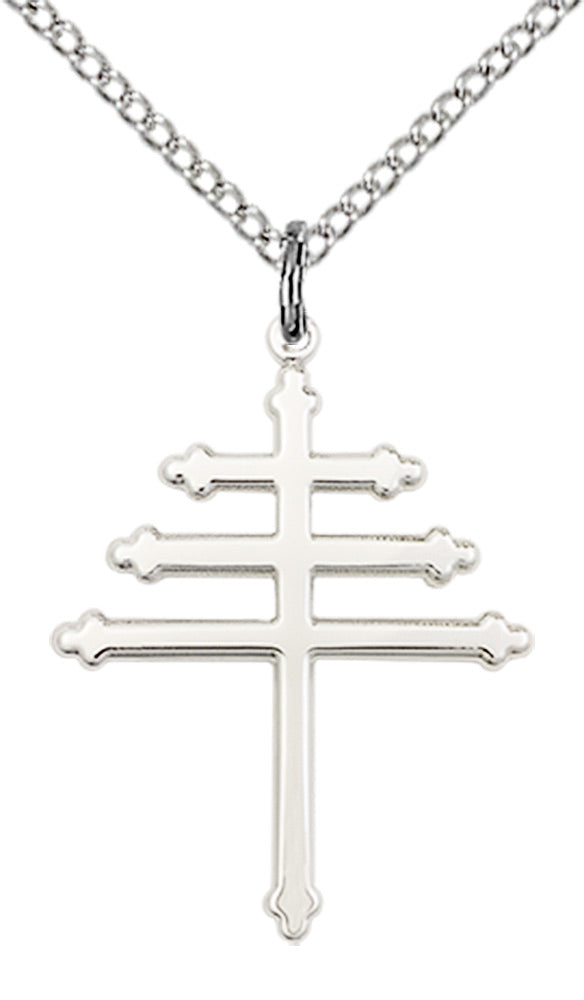 Sterling Silver Maronite Cross Pendant