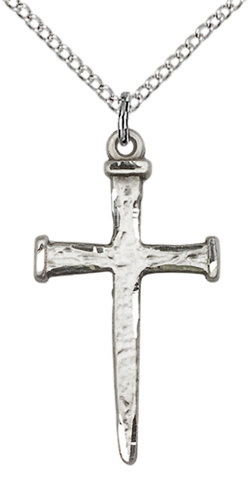 Sterling Silver Nail Cross Pendant