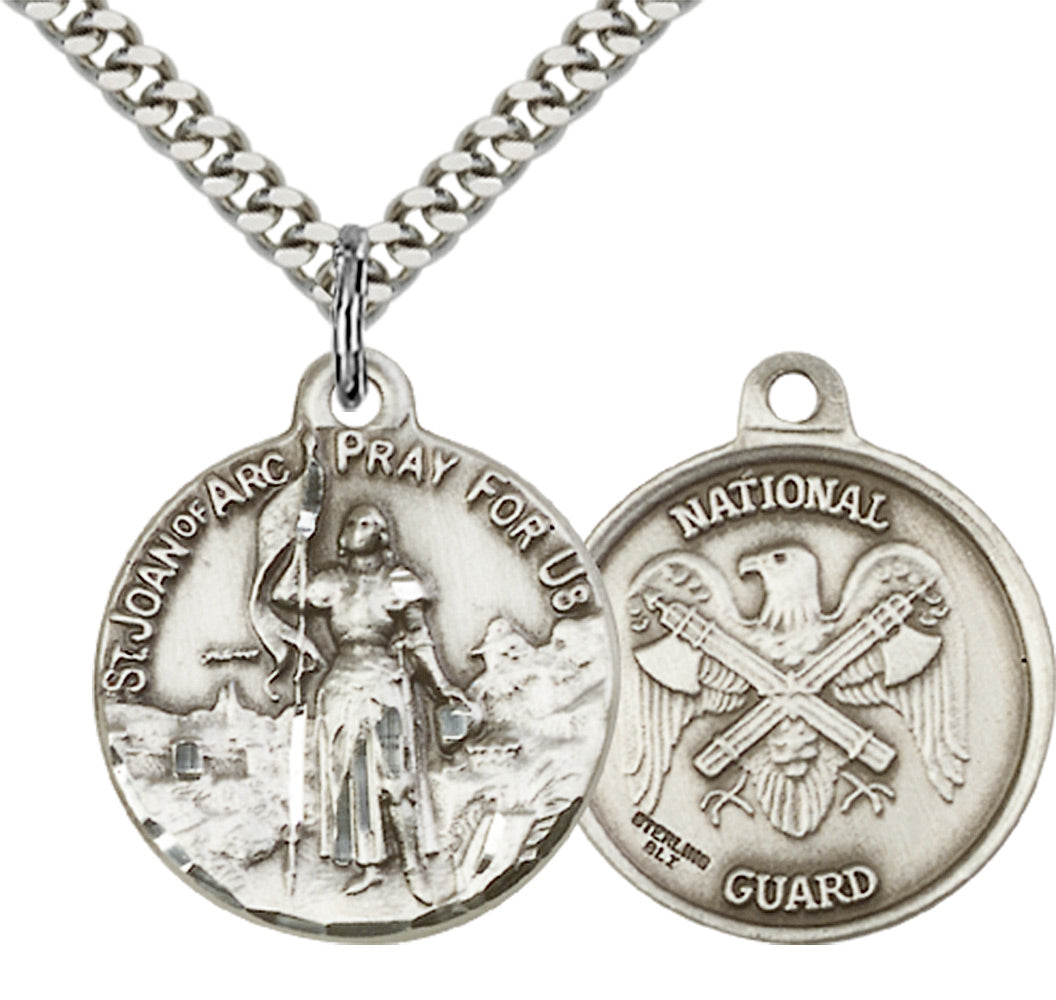Sterling Silver St. Joan of Arc Pendant