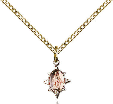 Gold Plated Sterling Silver Miraculous Pendant