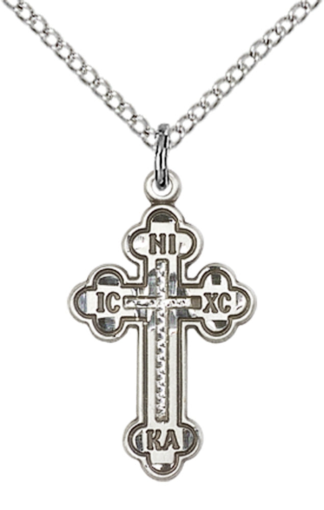 Sterling Silver Russian Cross Pendant