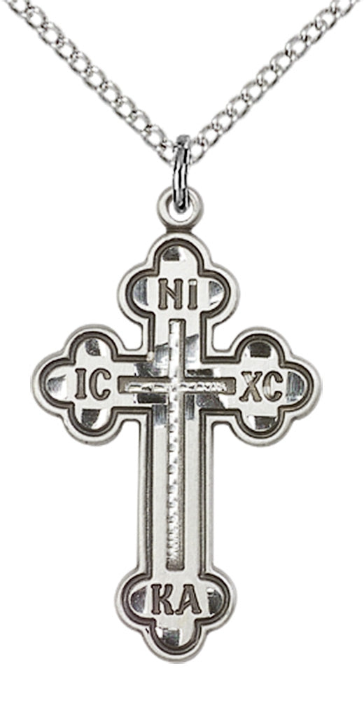 Sterling Silver Russian Cross Pendant