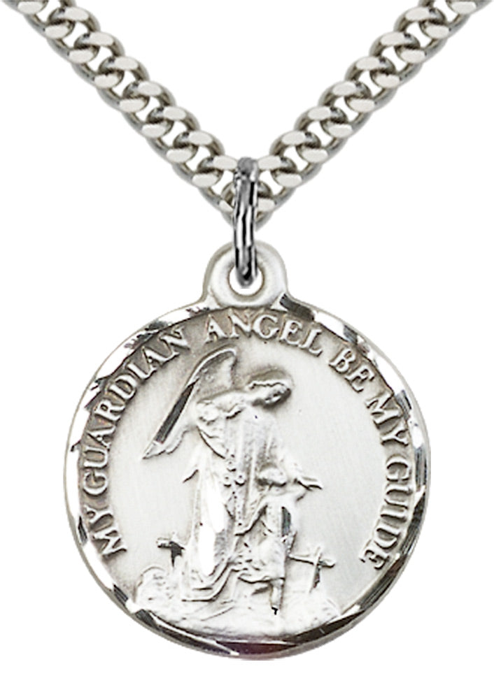 Sterling Silver Guardian Angel Pendant
