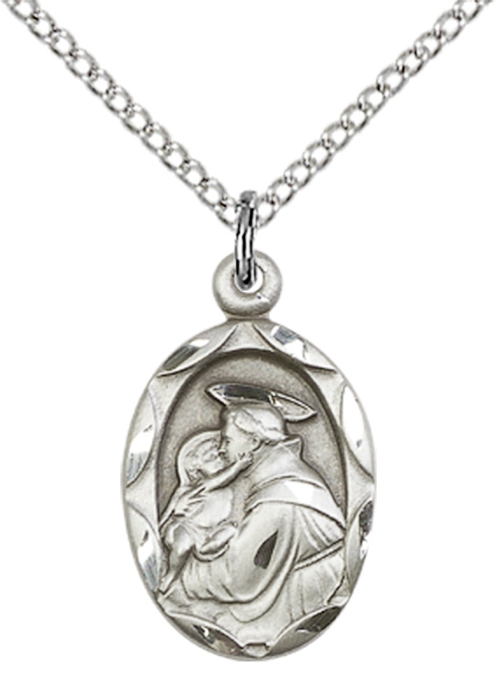 Sterling Silver St. Anthony of Padua Pendant