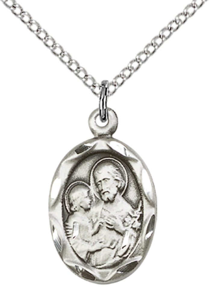 Sterling Silver St. Joseph Pendant