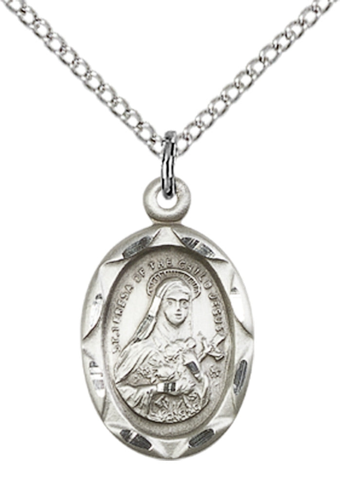 Sterling Silver St. Theresa Pendant