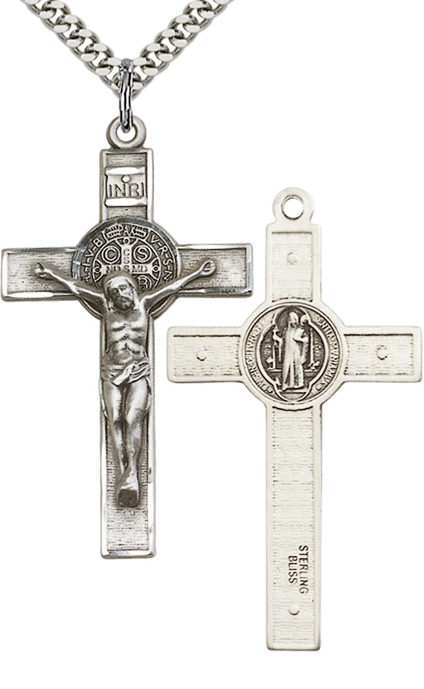 Sterling Silver St. Benedict Crucifix Pendant