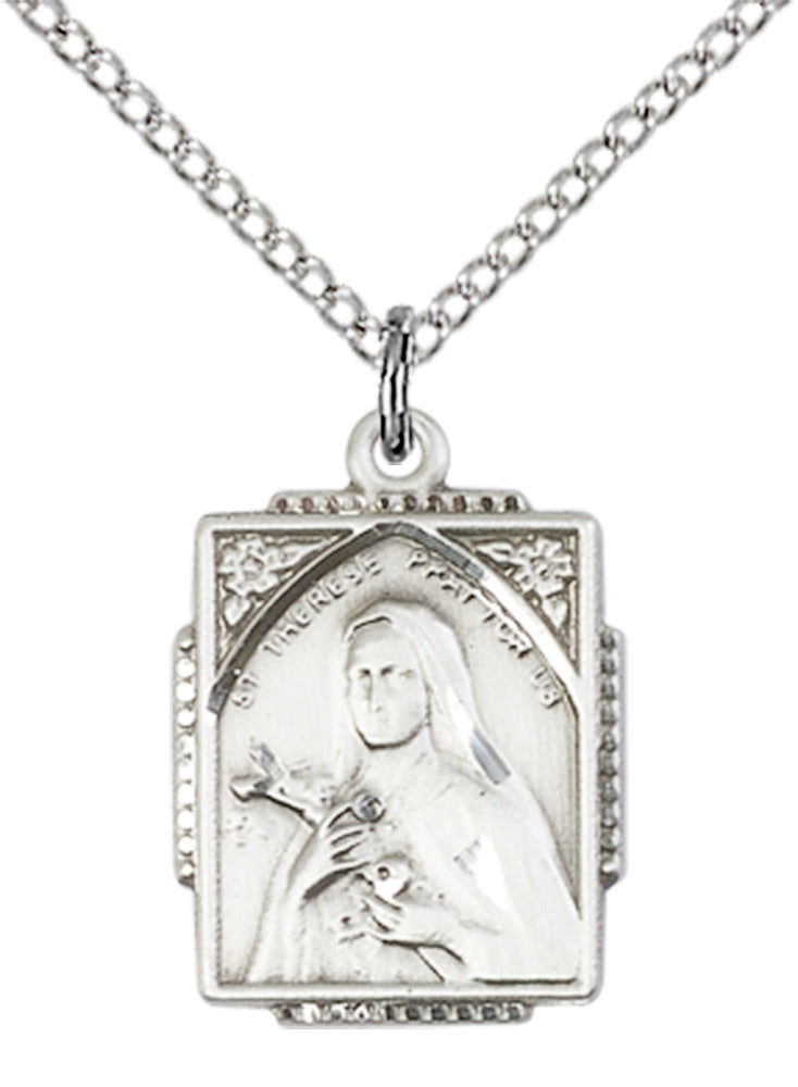 Sterling Silver St. Therese Pendant