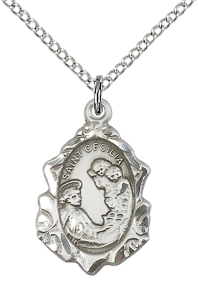 Sterling Silver St. Cecilia Pendant