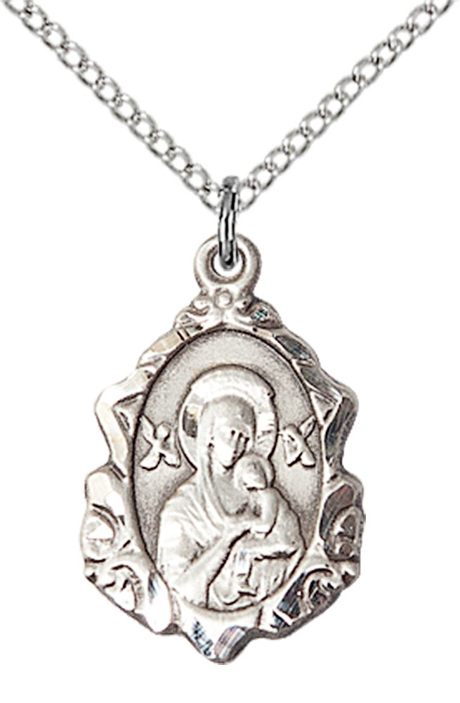 Sterling Silver O/L of Perpetual Help Pendant