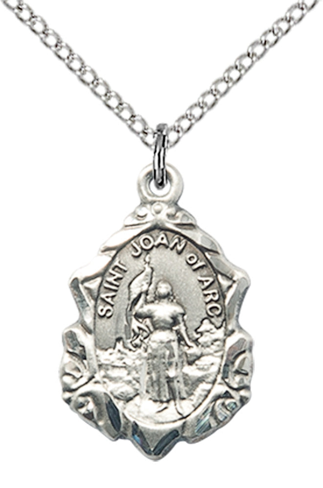 Sterling Silver St. Joan of Arc Pendant