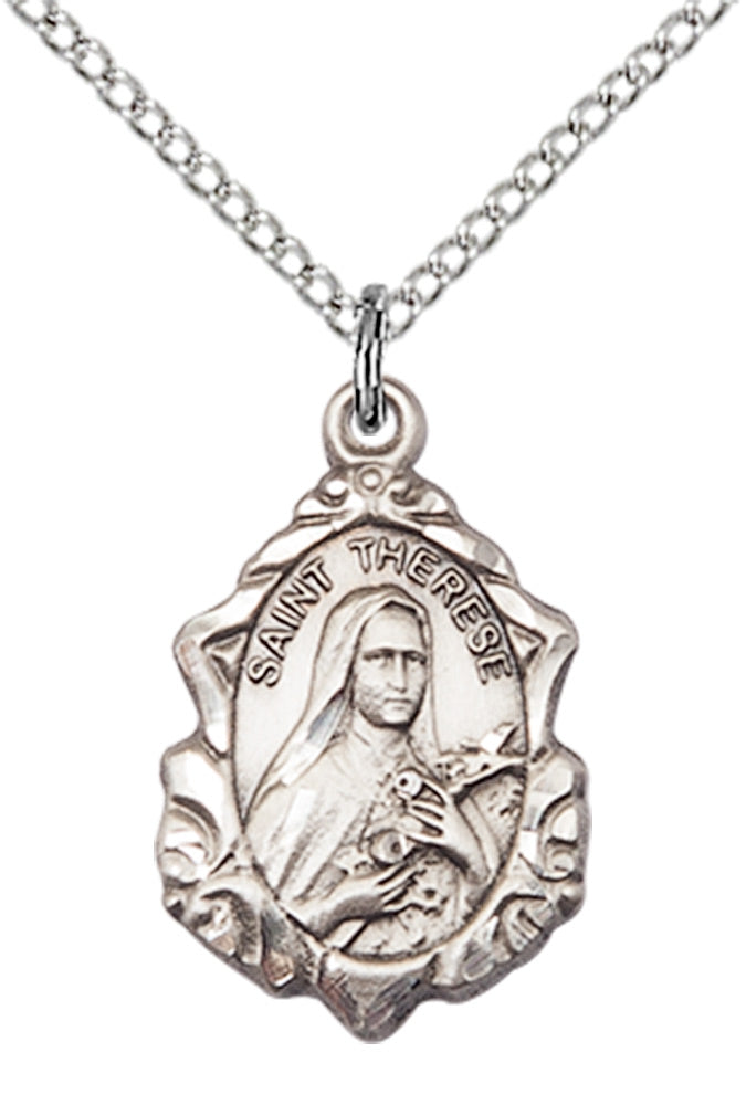Sterling Silver St. Therese of Lisieux Pendant