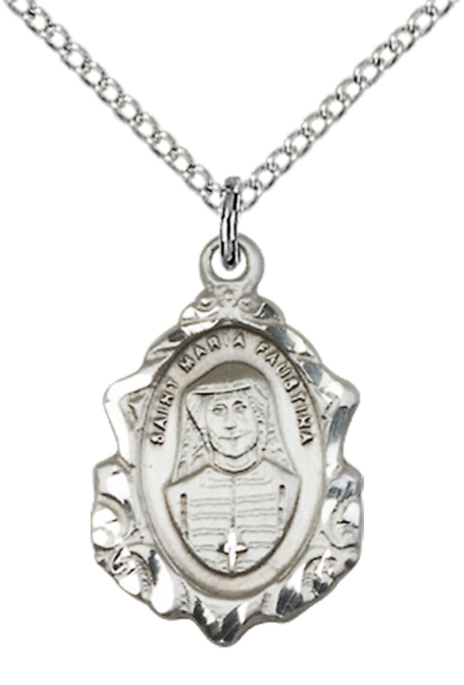 Sterling Silver Maria Faustina Pendant