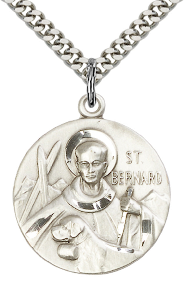 Sterling Silver St. Bernard of Monjoux Pendant