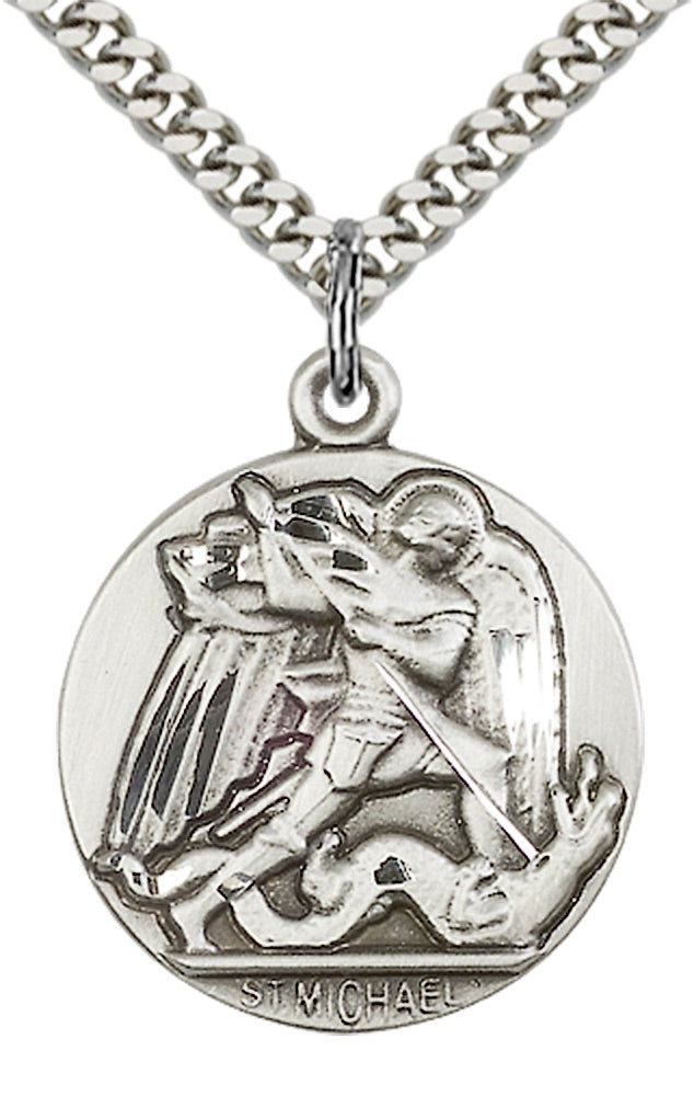 Sterling Silver St. Michael the Archangel Pendant