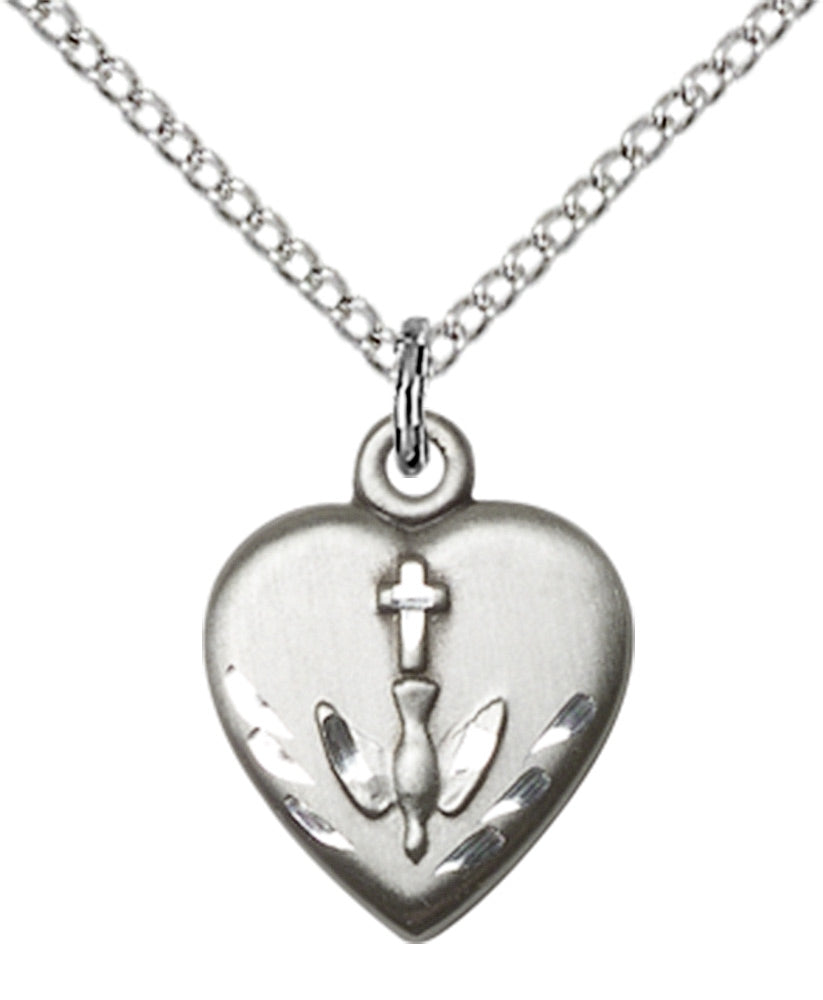Sterling Silver Heart / Communion Pendant