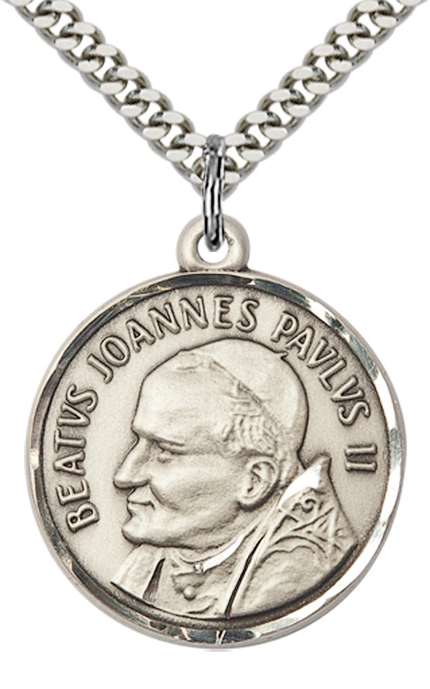 Sterling Silver St. John Paul II Pendant