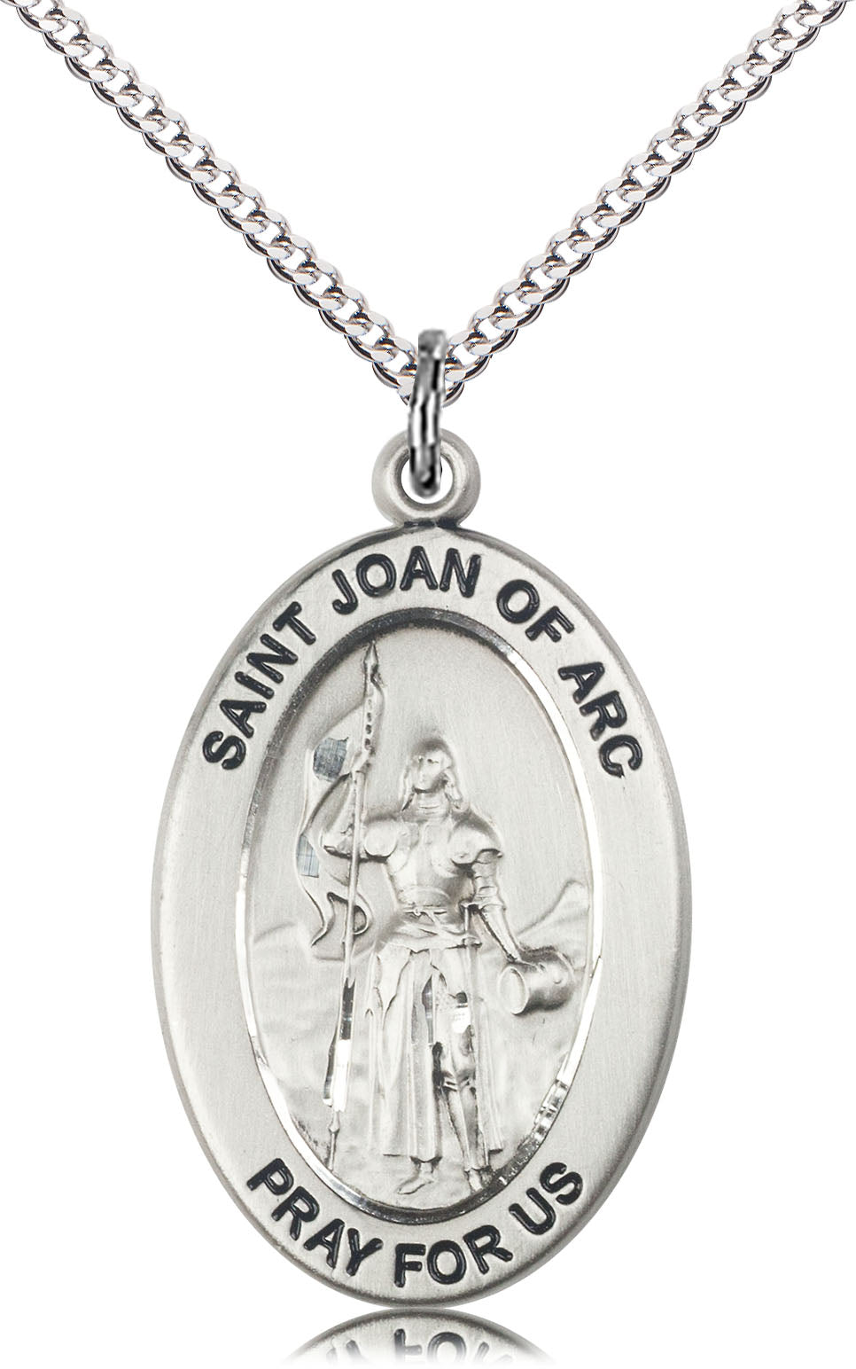 Sterling Silver SAINT JOAN of ARC Pendant