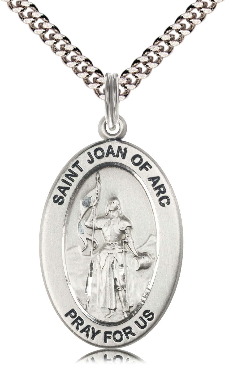 Sterling Silver St. Joan of Arc Pendant