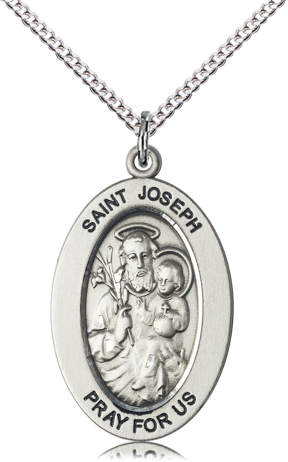 Sterling Silver St. Joseph Pendant