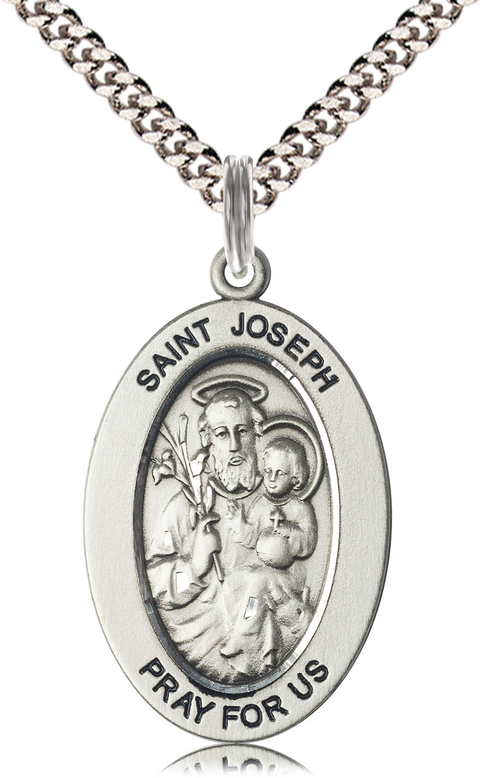 Sterling Silver St. Joseph Pendant