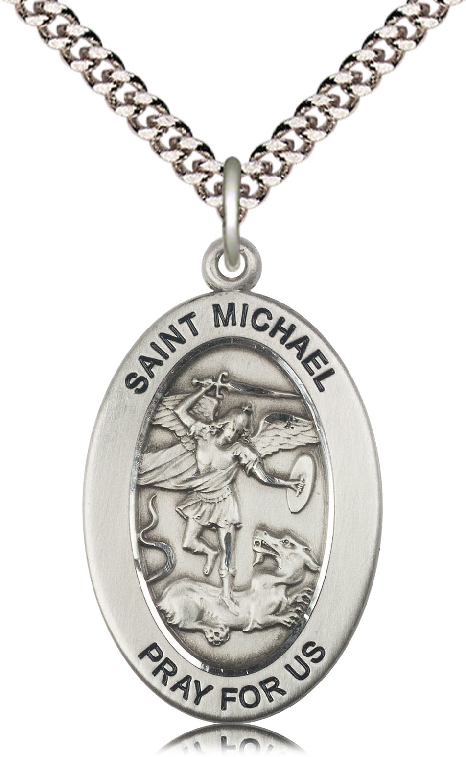 Sterling Silver St. Michael the Archangel Pendant