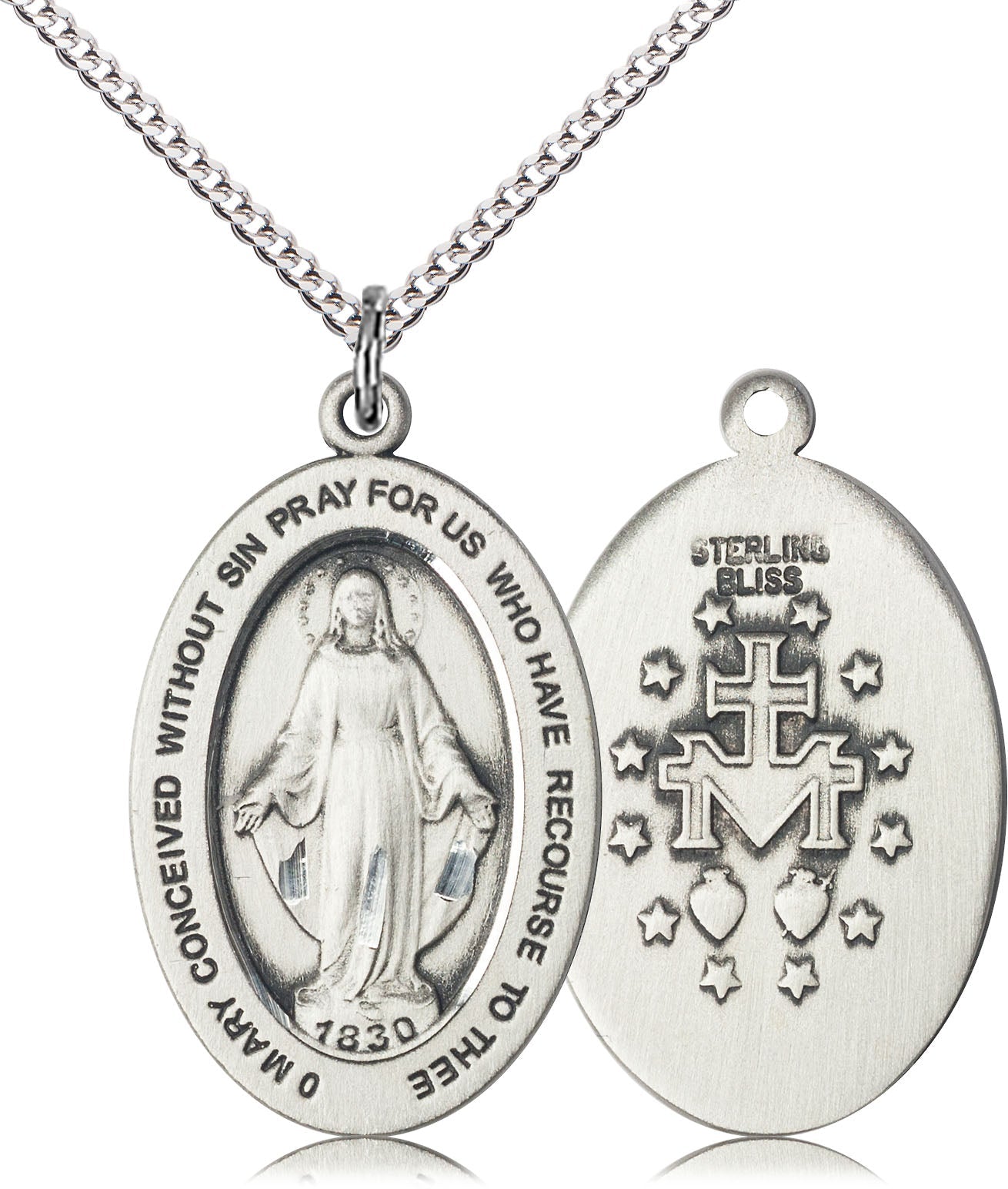 Sterling Silver Miraculous Pendant