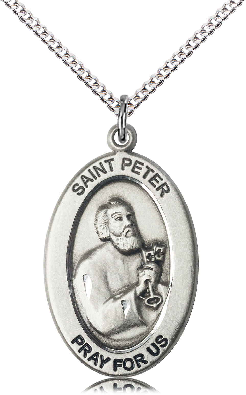 Sterling Silver St. Peter the Apostle Pendant