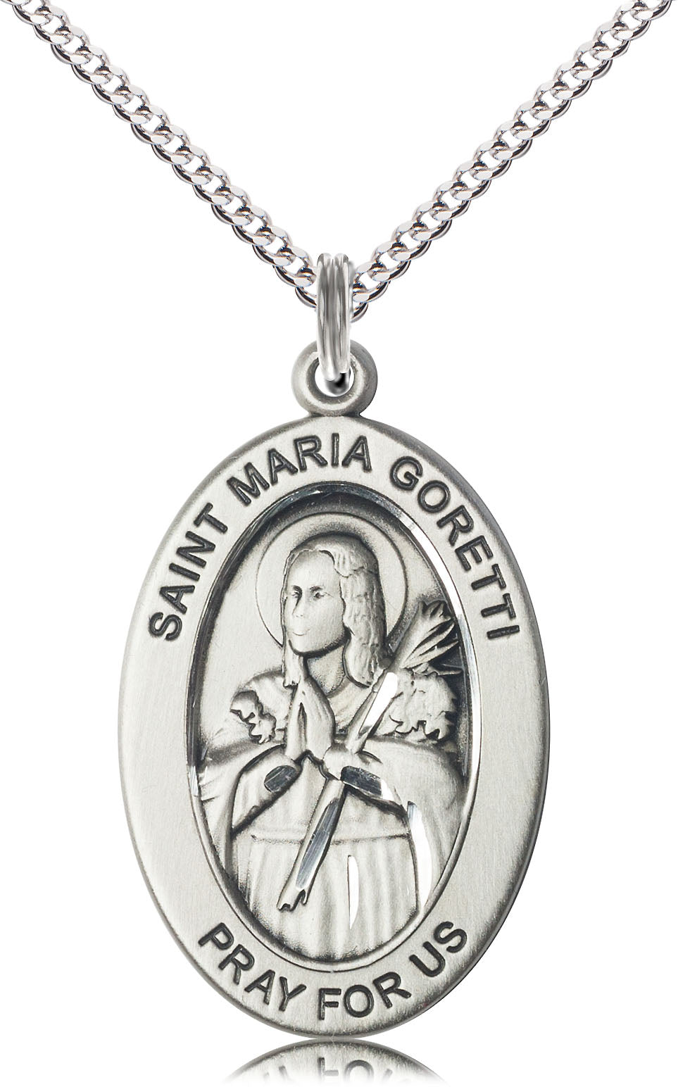 Sterling Silver SAINT MARIA GORETTI Pendant