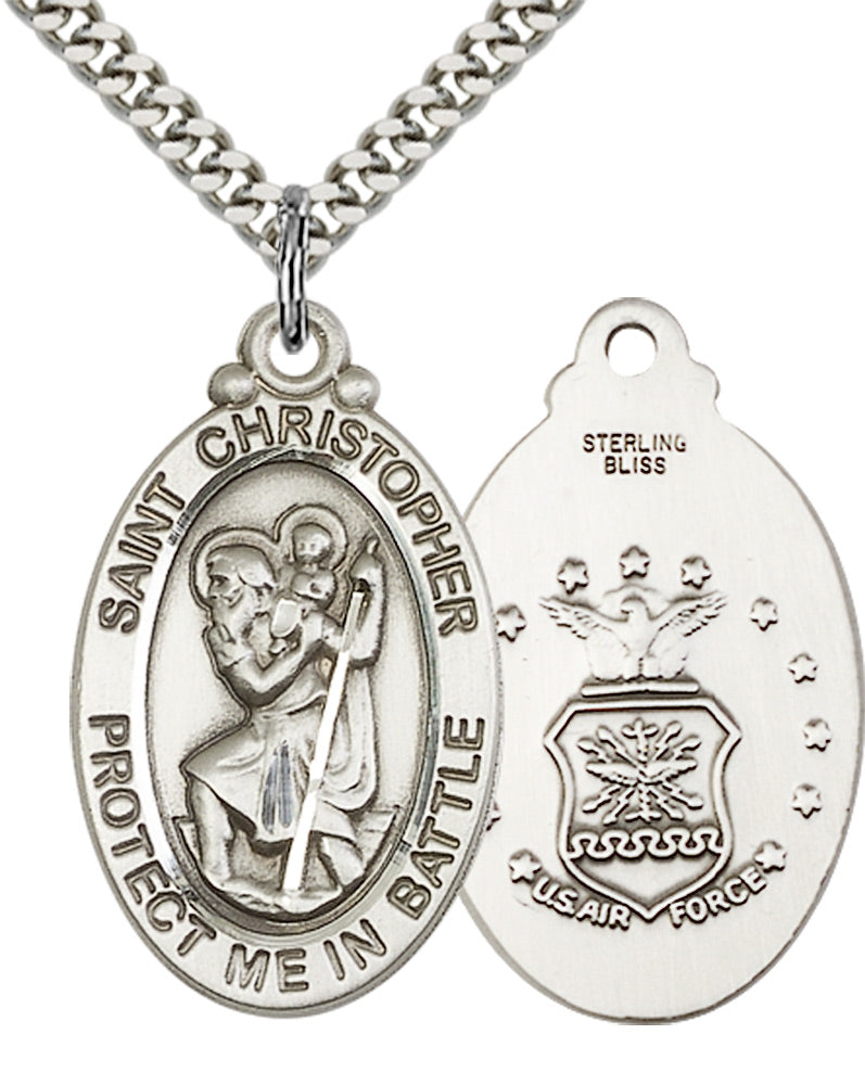 Sterling Silver St. Christopher Pendant