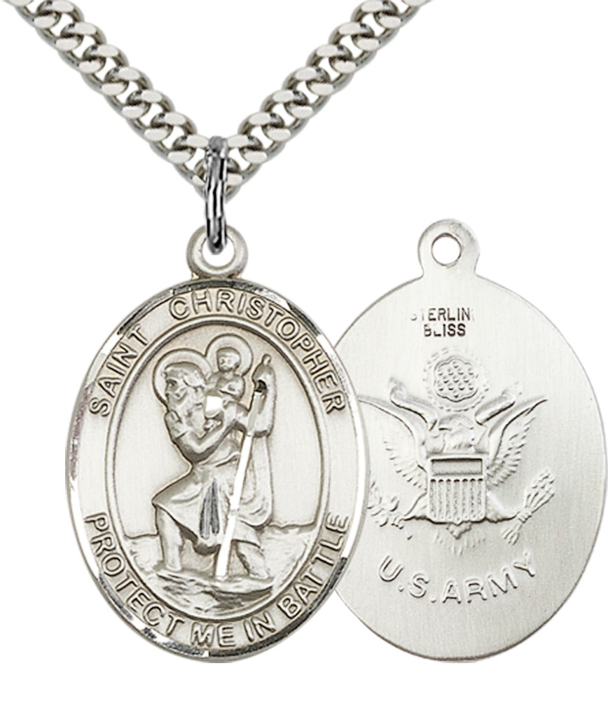 Sterling Silver St. Christopher Pendant