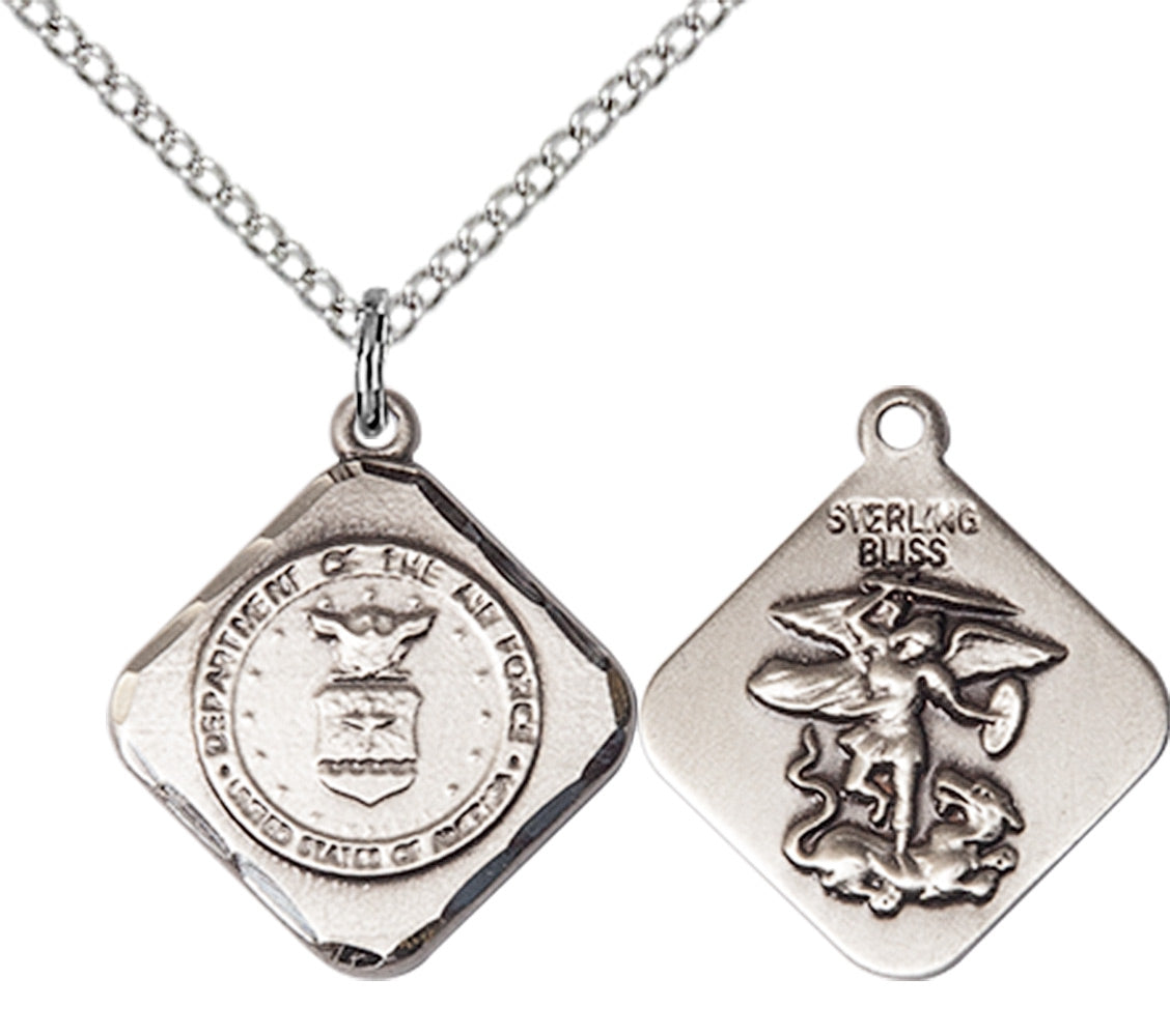 Sterling Silver AIR FORCE DIAMOND Pendant