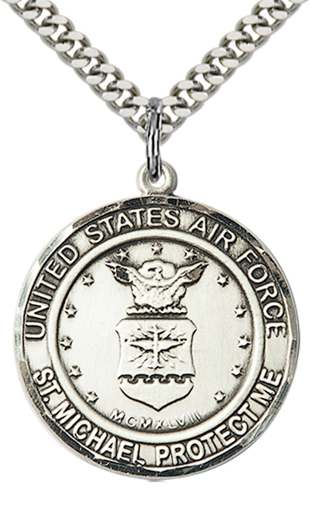 Sterling Silver AIR FORCE/ST. MICHAEL Pendant
