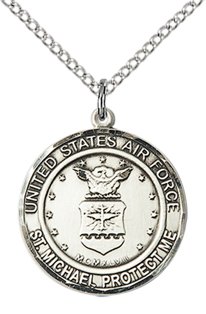 Sterling Silver AIR FORCE/ST. MICHAEL Pendant