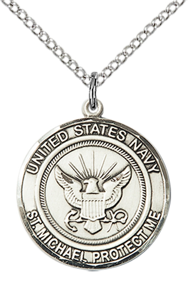 Sterling Silver NAVY/ST. MICHAEL Pendant