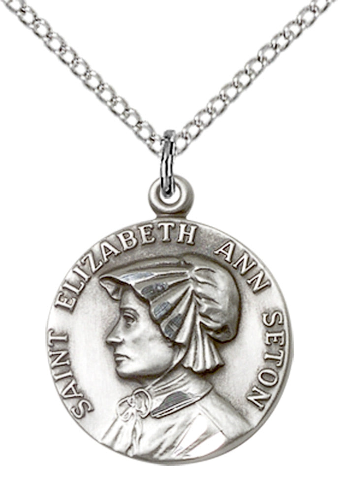 Sterling Silver St. Elizabeth Ann Seton Pendant