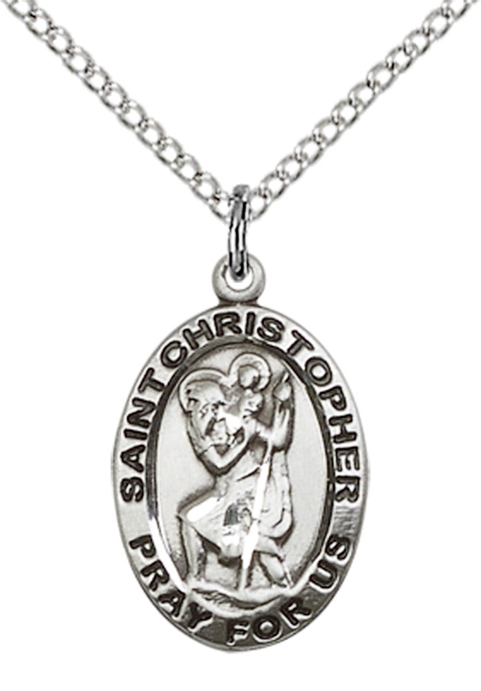 Sterling Silver St. Christopher Pendant