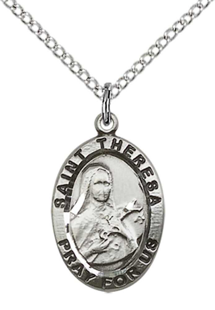 Sterling Silver St. Theresa Pendant