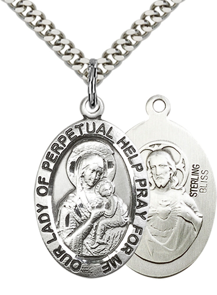 Sterling Silver O/L of Perpetual Help Pendant