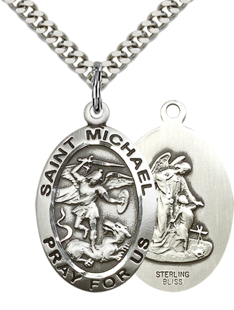 Sterling Silver St. Michael the Archangel Pendant