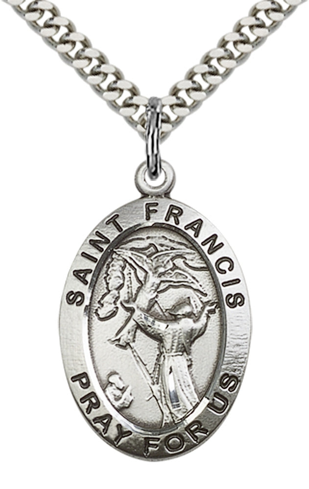 Sterling Silver St. Francis of Assisi Pendant