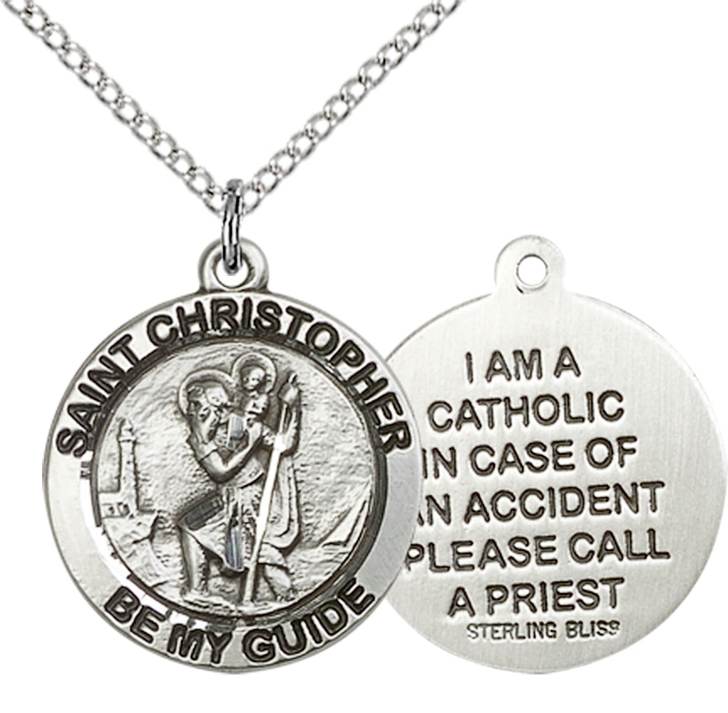 Sterling Silver St. Christopher Pendant