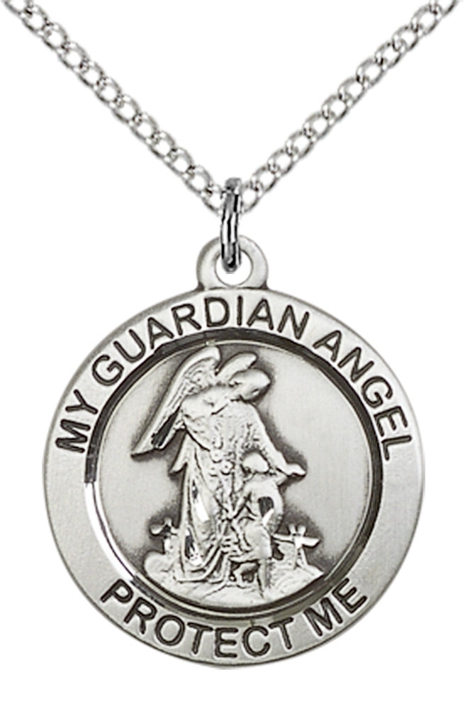 Sterling Silver Guardian Angel Pendant