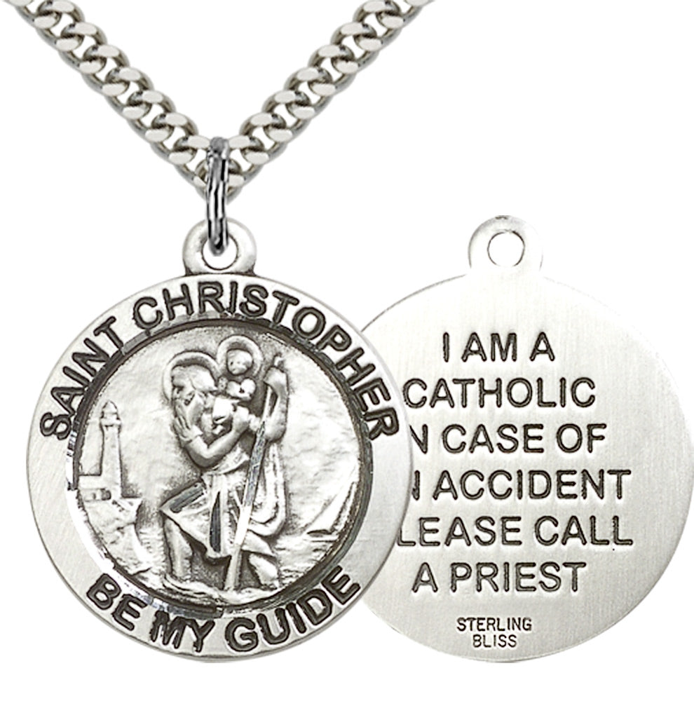 Sterling Silver St. Christopher Pendant