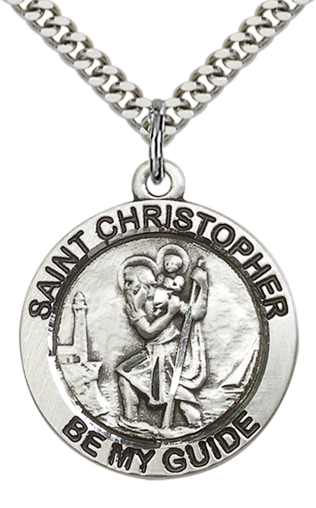 Sterling Silver St. Christopher Pendant