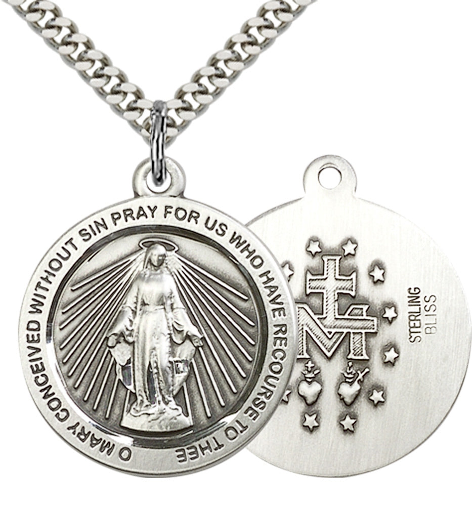 Sterling Silver Miraculous Pendant