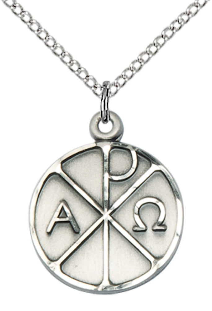 Sterling Silver Alpha & Omega Pendant