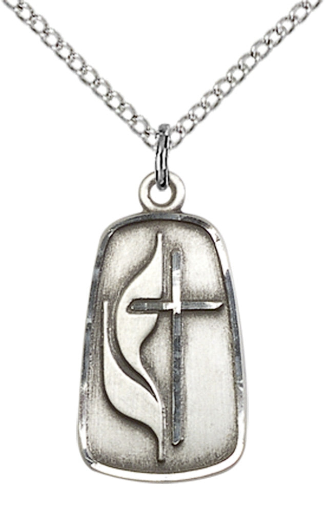 Sterling Silver Methodist Pendant