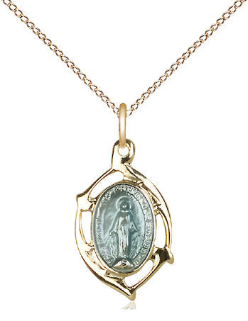 Gold Plated Sterling Silver Miraculous Pendant