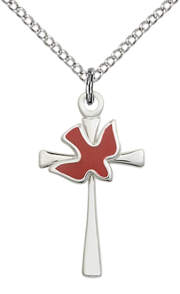 Sterling Silver Cross / Holy Spirit Pendant